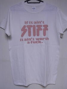 即決★パブロック関連★新品ロックＴシャツ★STIFF#3★ホワイトボディ×肌色系ベージュプリント★S/M/Lサイズ対応可能