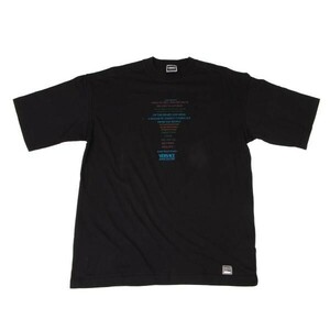 ヴェルサーチ ジーンズクチュール フロントメッセージバックメデューサプリントTシャツ 黒M位