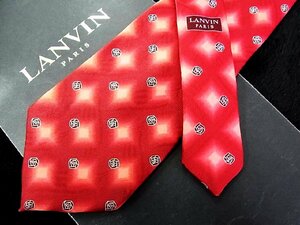 ♪今週の特売980円～♪1813♪状態並品【LANVIN】ランバン【花 バラ 植物 柄】ネクタイ♪