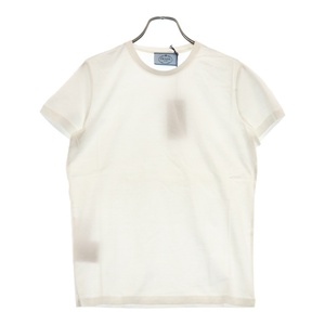 PRADA プラダ クルーネック半袖Tシャツ ホワイト レディース DNA604 S151 ILK