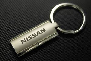 US日産 キーホルダー クロームメッキ/マッドシルバー 新品 NISSANライセンス品 NISSANマーク タイプC 