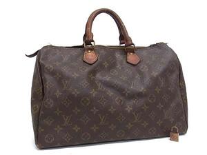 1円 LOUIS VUITTON ルイヴィトン M41524 モノグラム スピーディ35 ミニボストンバッグ ハンドバッグ レディース メンズ ブラウン系 BJ6137