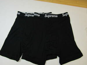 M2 △020未使用品【Supreme シュプリーム】17FW AW Hanes BOXER BRIEFS 2枚 SET パンツ ブラック SISE S