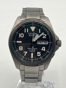 N37922■【 CITIZEN PROMASTER 】 シチズン プロマスター H100-S074304 腕時計 デイデイト チタン エコドライブ 電波 ソーラー ■