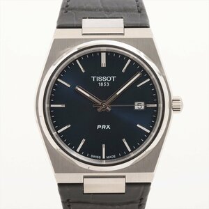 ■ 1円 ～ 正規 中古品 参定6.3万円 ■ ティソ TISSOT ■ PRX 40mm ■ T137.410 クォーツ ブルー 青 ネイビー 紺 ブラック メンズ