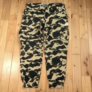 1st camo yellow カーゴパンツ Lサイズ a bathing ape BAPE camo cargo pants エイプ ベイプ アベイシングエイプ 迷彩 w3