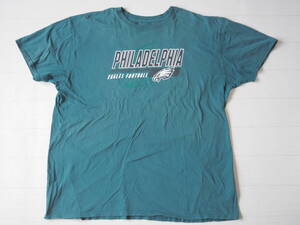 ☆送料無料☆ NFL TEAM APPAREL USA直輸入 古着 半袖 PHILADELPHIA EAGLES フィラデルフィア・イーグルス Tシャツ メンズ 2XL グリーン 