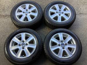 M6879 BORBET type CA 14インチ 6J +38 100/4H＆185/60R14 スタッドレス 4本 VW ゴルフ Ⅱ Ⅲ に！