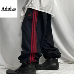 00s Adidas トラックパンツ ジャージ バギー 裾絞り 極太 テック