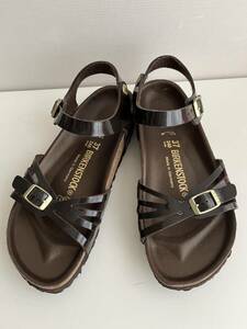 ★ビルケンシュトック バリ BIRKENSTOCK BALI エナメル　ブラウン 37 24cm