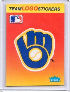 ●1991FLEER BASEBALL TEAM LOGO STICKERS　ロゴ・ステッカー・カード　ミルウォーキー・ブルワーズ