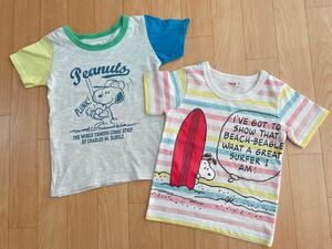 100〜110サイズ スヌーピー 半袖Tシャツ PEANUTS こども服 男女兼用