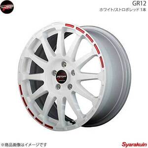 RMP RACING/GR12 スイフト ZC/ZD 13/43/53/83 アルミホイール 1本 【16×6.0J 4-100 INSET43 ホワイト/ストロボレッド】