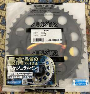 サンスター リアスプロケット アルミ 520-42T ブラック S1000RR RD-108BKH-42