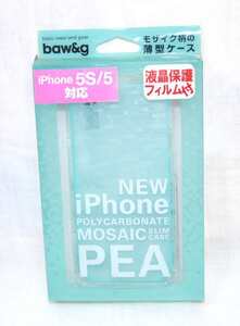 ♣ 送料無料◆iPhone5/5s◆bow&g パルテルカラー透明シンプルハードケース PEA◆393y ♣