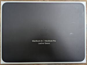 【Apple純正】MacBook Air and MacBook Pro (13-inch) Leather Sleeve Black (MTEH2FE/A) 13インチ ブラック