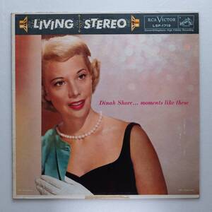 USオリジナル盤　DINAH SHORE / MOMENTS LIKE THESE ほぼ美盤 / ステレオLP / LSP-1719 / 白犬 / DG / LIVING STEREO / ダイナ・ショア