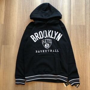 新品未使用 NBA UNK BLOOKLYN NETS ロゴフーディー ブラック サイズS