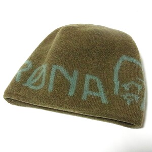 ノローナ NORRONA 29 LOGO BEANIE ビーニー ニットキャップ ニット帽◎縮んでいるのでキッズ向け 頭回り42-47cm◎オリーブグリーン