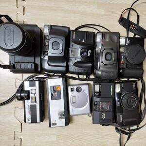 フィルムカメラ コンパクトカメラ Canon キャノン オリンパス カシオ RICOH リコー まとめ売り まとめて10台 ジャンク品 当時物 