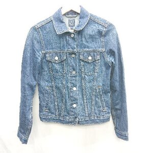 ◇ ⊇ GAP ギャップ デニム 長袖 ジャケット サイズXXS ブルー レディース E