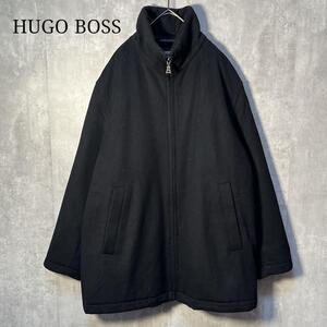 HUGO BOSS ヒューゴボス カシミヤ混ウール 中綿入りコート XLサイズ相当