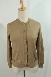 【Used】BURBERRY UNIFORM バーバリー ユニフォーム 肌触り抜群 コットンニット カーディガン シンプルデザイン ビジネス S ■ET21I0124