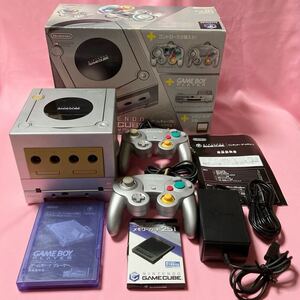 【元箱あり】任天堂 GAMECUBE ゲームキューブ エンジョイプラスパックプラス　シルバー　ゲームキューブ ＋ ゲームボーイプレーヤー 他