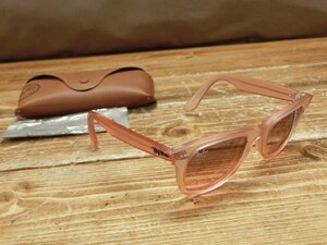 【OW-0166】Ray-Ban レイバン WAYFARER サングラス RB2140 6057/X3 50□22 2F ピンク系 ケース付き 同梱可 東京引取可 現状品【千円市場】