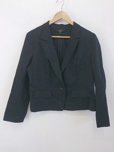 ◇ TALBOTS タルボット 1B シングル 長袖 テーラード ジャケット サイズ12P ブラック レディース P