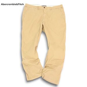 Abercrombie&Fitch アバクロンビー＆フィッチ 通年 ストレッチ★ KENVAN STRAIGHT チノ パンツ Sz.38 メンズ 大きいサイズ　C4B05352_C#R