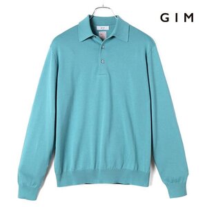 ◆【GIM(ジム)/春夏/シーアイランドコットン18G長袖ニットポロシャツ】[gim2380024-LL]