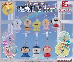 ●めじるしアクセサリー PEANUTS BEST 全8種セット （スヌーピー ガチャ めじるし アクセサリー マスコット チャーリーブラウン）