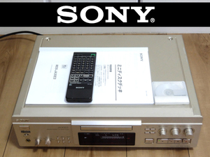 ★03 完動美品 SONY MDS-JA30ES ベルト新 高級ESシリーズ SONY_MD用リモコン／取説／新品MD付 ★