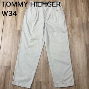 【送料無料】TOMMY HILFIGERチノパンツ　アイボリー　メンズW34サイズ　トミーヒルフィガーボトムス