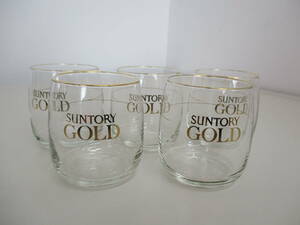 H04 SUNTORY GOLD ウィスキーグラス 5個セット サントリー レトロ レア