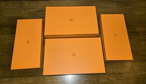 HERMES エルメス オレンジ 空き箱 BOX 保存箱　 空箱4個セット　まとめて　ブランド　インテリア小物　梱包材