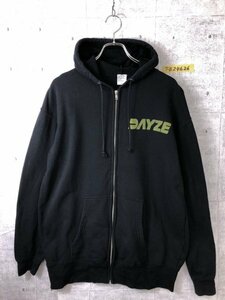 DAYZE メンズ バックプリント スウェットパーカー 大きいサイズ XL 黒