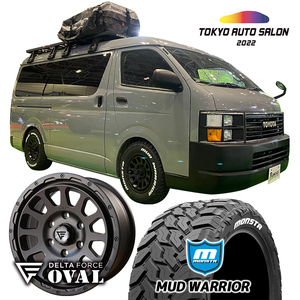 4本セット デルタフォース オーバル OVAL 16x7.0J 6/139.7 +38 MB MONSTA モンスタ マッドウォーリア M/T 215/70R16 WL ハイエース