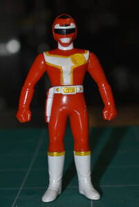 Qo106 VTG 1989 Bandai Turboranger Red Turbo Power Rangers Turbo Figure 高速戦隊ターボレンジャー ターボレッド ソフビ 当時モノ