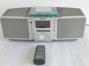 ソニーZS-M50 CD/MDラジカセ リモコン付⌒◆⌒難アリですが、けっこう良い音です♪◆FM/AM◆SONY◆廃番モデルで希少です◆匿名配送