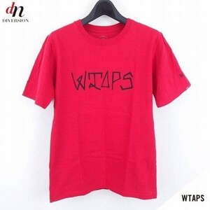 15SS WTAPS ダブルタップス SPOT STREET TEE コットン 半袖 ロゴ プリント Tシャツ カットソー RED 1