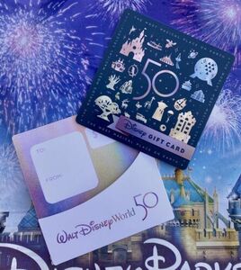 Walt Disney World 50th Anniversary Celebration Four Parks Gift Card Zero Balance 海外 即決