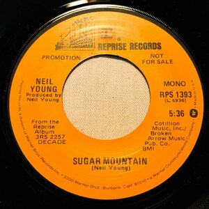 ◆US ORG プロモMONO◆ NEIL YOUNG / SUGAR MOUNTAIN ◆貴重モノラル音源！