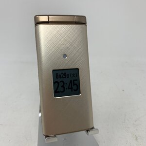 【美品】かんたんケータイ KYF38/8G/シャンパンゴールド/24184