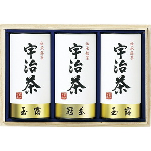 〔ギフト〕宇治茶詰合せ(伝承銘茶)木箱入 L-A