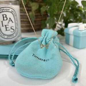 送料無料　ティファニー　ダブルラビングハートダイヤモンドネックレス　k18 ローズゴールド　TIFFANY&Co.