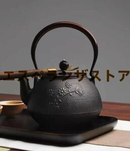 [エス ペランザストア]鋳鉄製鉄瓶 鉄の急須 老鉄瓶 提梁鉄瓶 手作り コーティングなし お茶の道具 1.2L