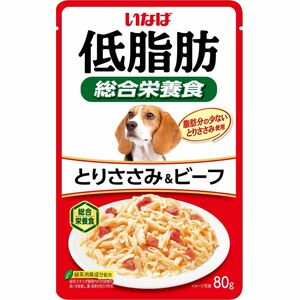 （まとめ買い）いなばペットフード いなば 低脂肪 とりささみ＆ビーフ 80g 犬用フード 〔×36〕