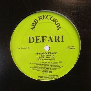 12inchレコード DEFARI / PEOPLE